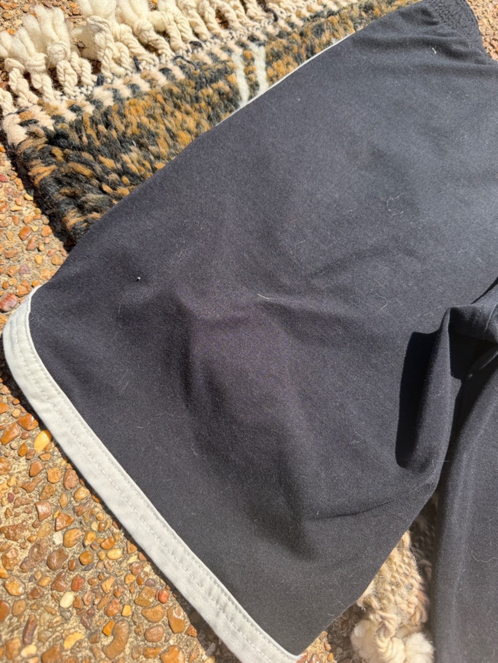 Boys RVCA Black Athletic Shorts with Gray Trim - Picture 11 of 16